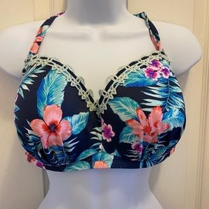 Floral bikini top